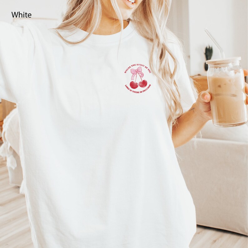 Where the Spirit of the Lord is There is Freedom Jesus Apparel Cherry ...