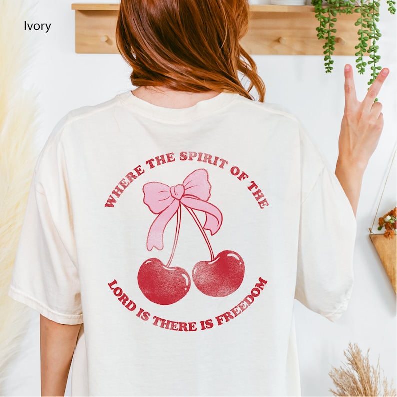 Where the Spirit of the Lord is There is Freedom Jesus Apparel Cherry ...
