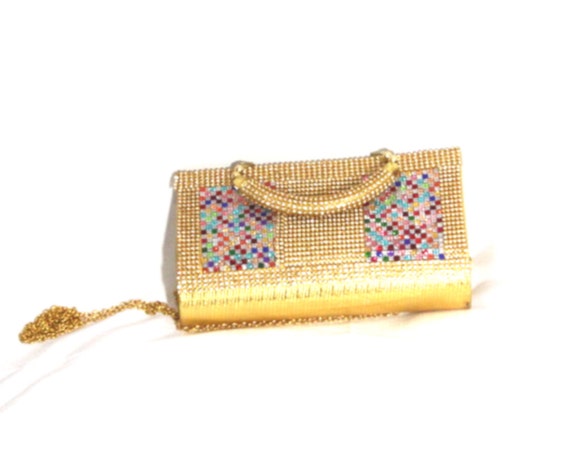 Hand Beaded Gold Clutch Bag With Beads Sequins Indian Wedding Etsy