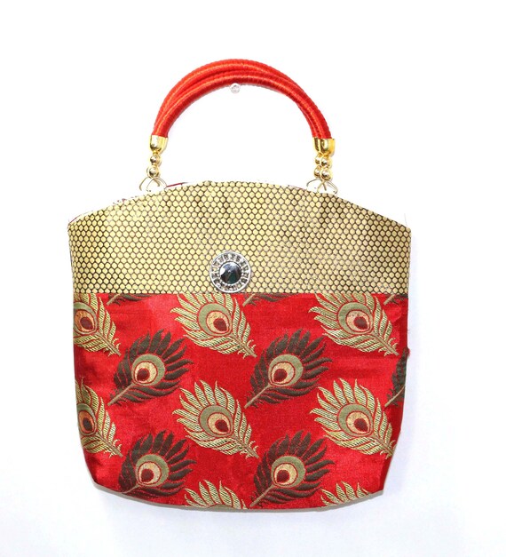 red bridal clutch