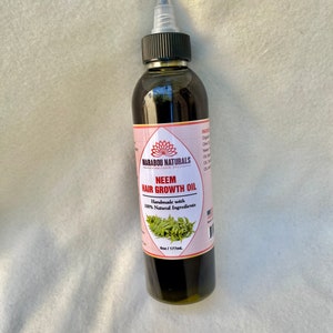 Handmade Neem Hair Growth Oil: Organic Scalp Treatment (6oz)