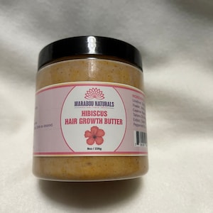 Hibiscus Hair Growth Butter- Hair Growth Cream- Hibiscus Hair Butter- Ayurvedic Hair Growth Butter- Alopecia Butter- Dry Hair Pomade-
