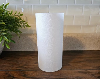 Set of 5 White Glitter Vases, Weddings, Birthdays, Party Decor, Anniversary, Dinner, Home Decor