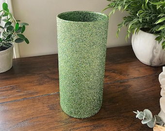 Set of 5 Sparkly Emerald Green Glitter Vases, Weddings, Birthdays, Party Decor, Anniversary, Dinner, Home Decor