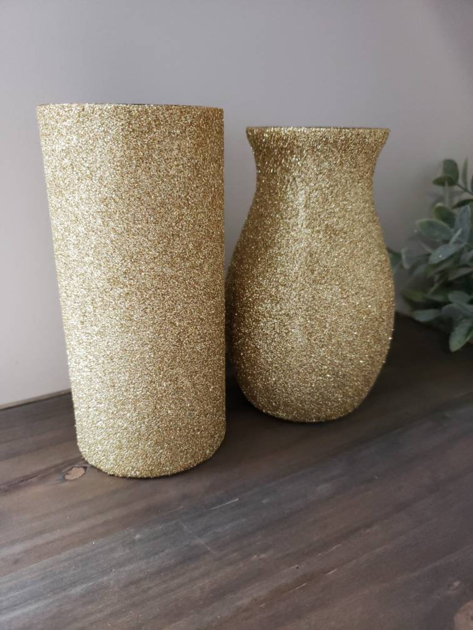 Gold Glitter Vase 7.31 wedding decor shower decor Etsy