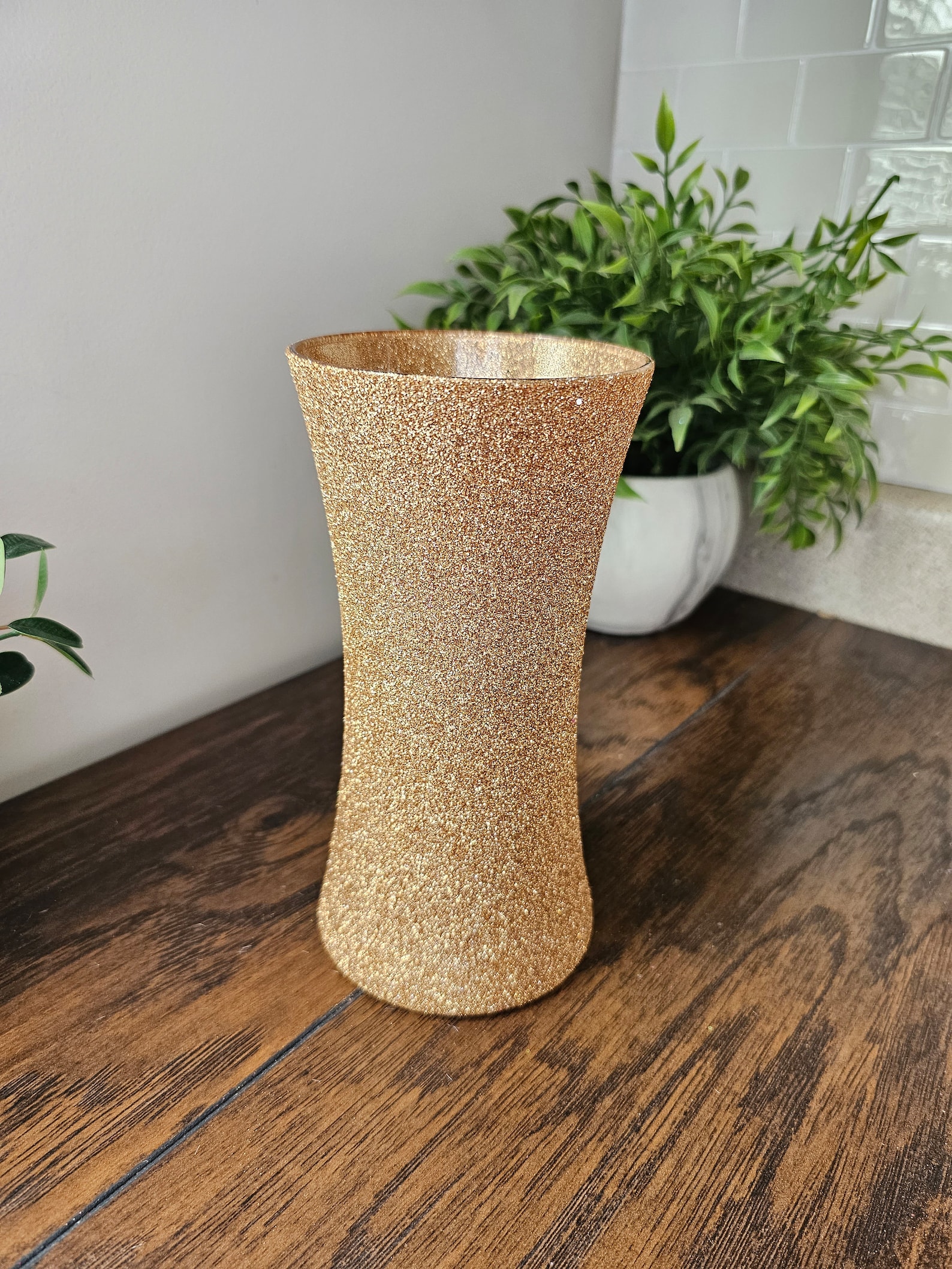 Sparkly Gold Glitter Vase Wedding Decor Party Decor Etsy