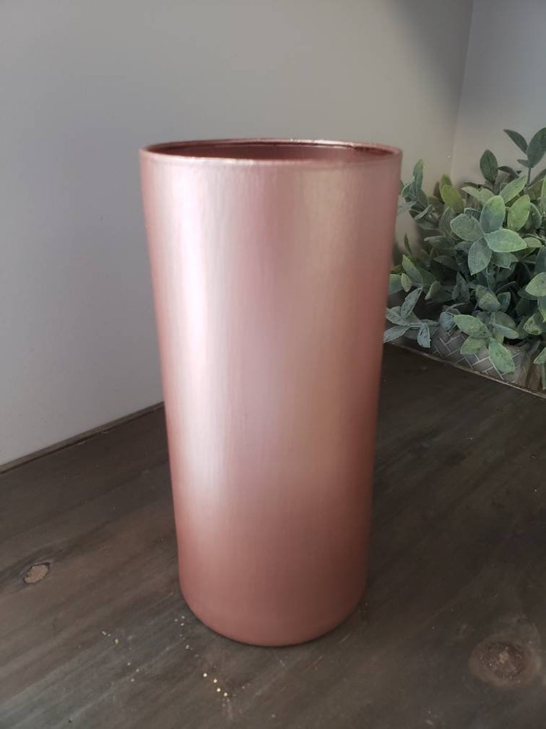 Set of 5 Rose Gold Painted Vases Wedding Decor Shower Decor Etsy
