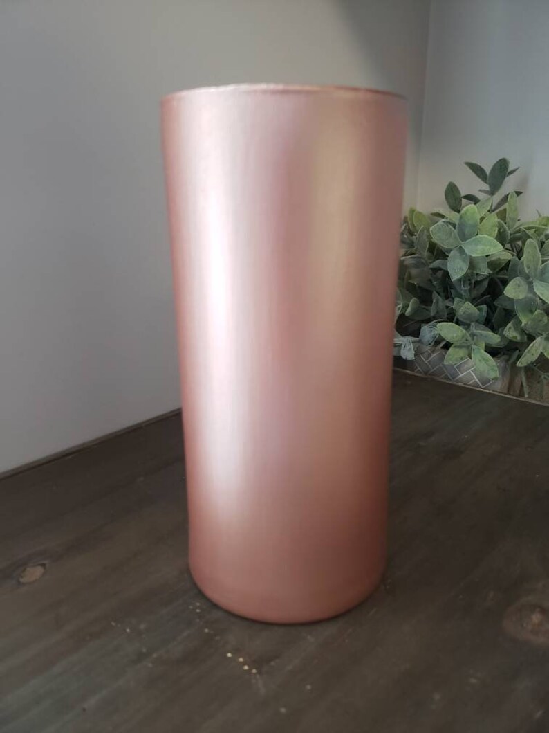 Set of 5 Rose Gold Painted Vases Wedding Decor Shower Decor Etsy