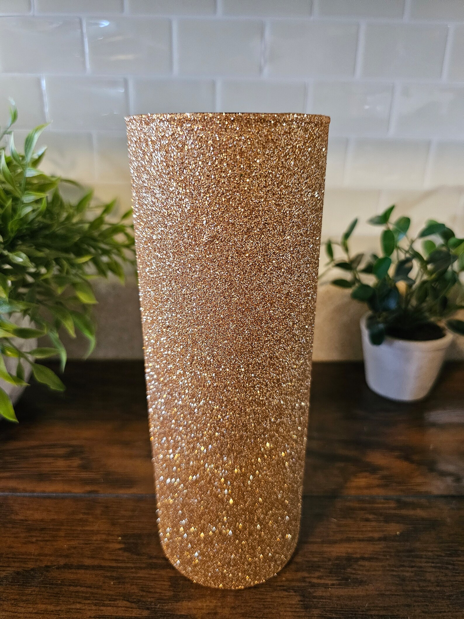 Set of 5 Sparkly Gold Glitter Vases Weddings Birthdays Etsy