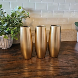 Metallic Gold Bud Vases, Wedding Decor,  Party Decor, Home Decor, Centerpieces