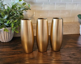 Metallic Gold Bud Vases, Wedding Decor,  Party Decor, Home Decor, Centerpieces