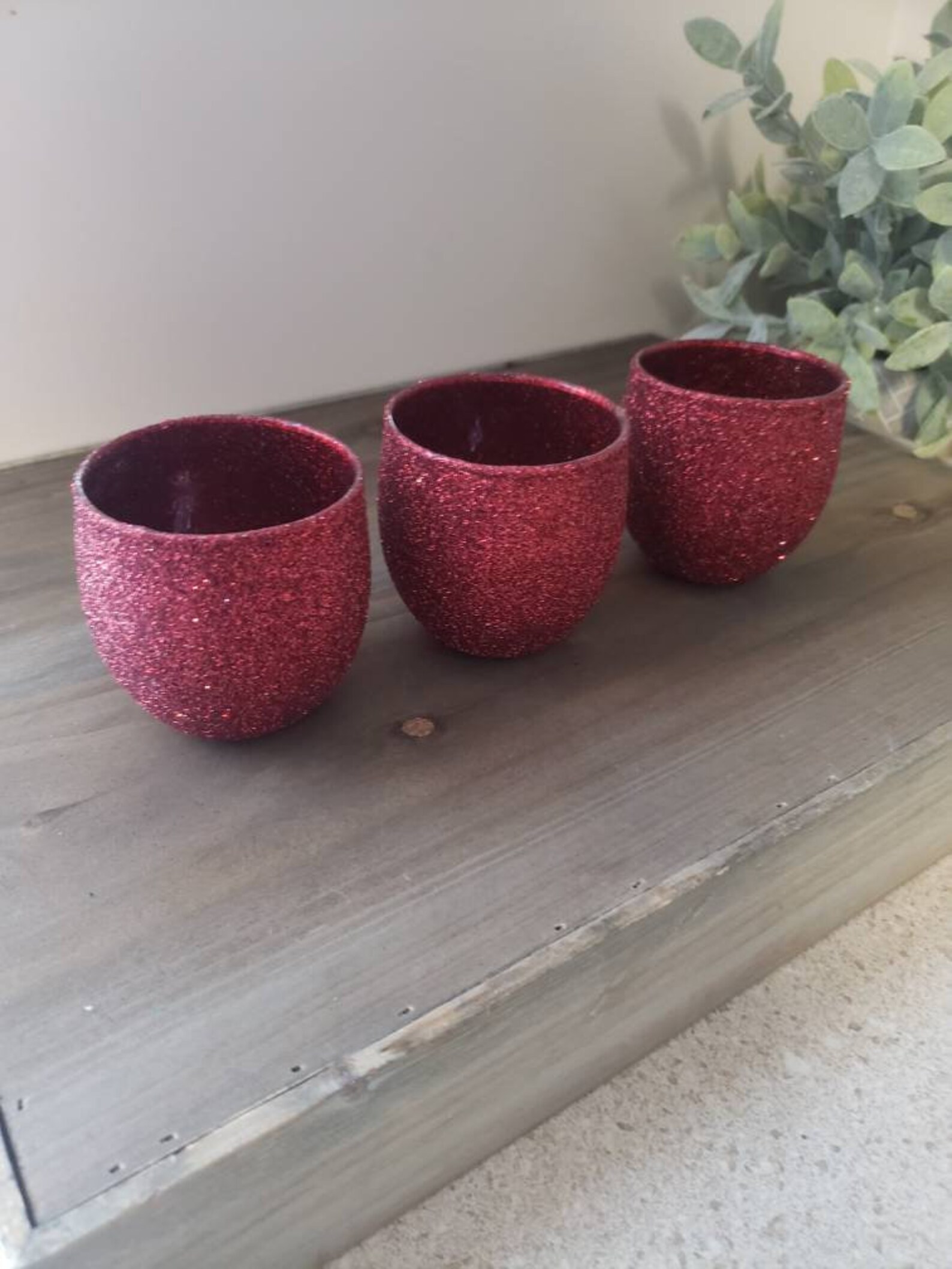 Burgundy Tealight/Votive Candle Holders Wedding Decor Party Etsy