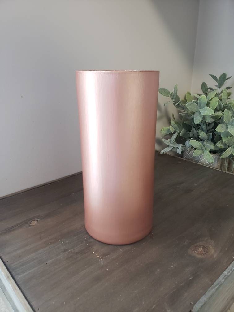 Set of 5 Rose Gold Painted Vases Wedding Decor Shower Decor Etsy