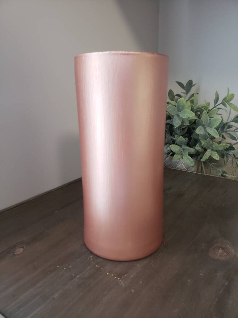 Set of 5 Rose Gold Painted Vases Wedding Decor Shower Decor Etsy