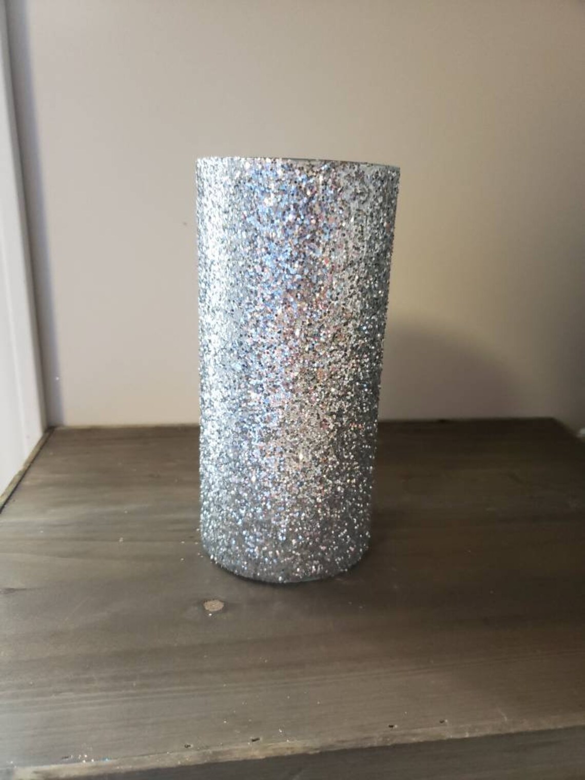Set of 5 Silver Chunky Glitter Vases Party Decor Wedding Etsy