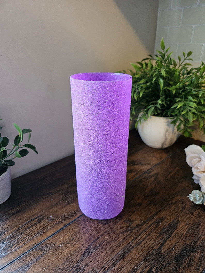 Set of 5 Sparkly Purple Glitter Vases Weddings Birthdays Etsy