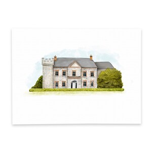Ballymagarvey / illustrated wedding venue print / Wedding Gift