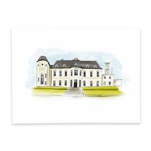 K Club Kildare / Illustrated wedding venue print / Wedding Gift