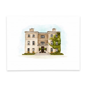 Horetown House / illustrated wedding venue print / Wedding Gift