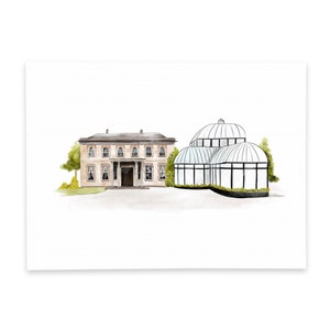 Kilshane House / illustrated wedding venue print / Wedding Gift