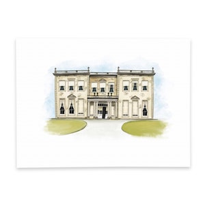 Palmerstown House / illustrated wedding venue print / Custom Wedding Gift
