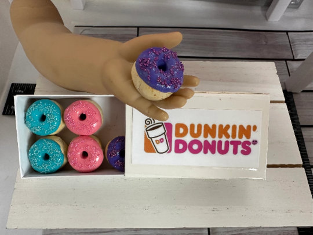 Miniature Box of Half Dozen Donuts for 15 18 Doll Play Etsy