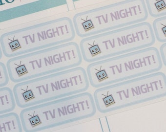 1280~~TV Tonight Boxes Planner Stickers.