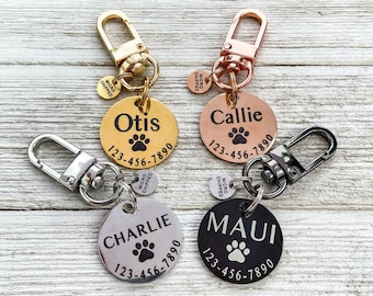 Personalisierte Edelstahl Haustiermarke, individuell graviertes Hunde Katzen Halsband