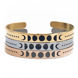 Moon Phase Bracelet, Bracelet with Moon Phase, Moon Bracelet, Celestial Bracelet, Bracelet with Moons, Moon Phase Jewelry, Moon Jewelry