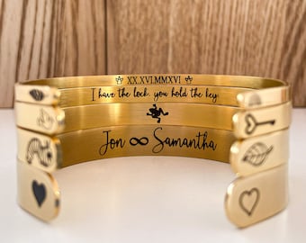 Customize Inspirational Bracelet Mantra Encouragement Gifts for Daughter Confidence Stamped Secret Message Jewelry Quote Friend Cuff Bangle