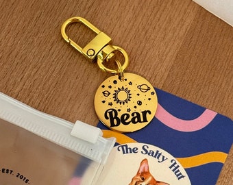 Planets Outer Space Dog Tag, Personsonalised Dog Tag, Pet Tags for Dogs, Laser Engraved Dog Tag, Custom Celestial Astrology Pet Tags, NASA