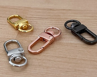 Attachment Clasp, Pet Tag Clip, Purse Clip, Keychain Clasp, Dog Tag Easy Removal Tag, ID Tag Clip, Silver Clasp, Gold Clip, Rose Gold, Black