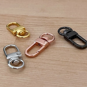 Attachment Clasp, Pet Tag Clip, Purse Clip, Keychain Clasp, Dog Tag Easy Removal Tag, ID Tag Clip, Silver Clasp, Gold Clip, Rose Gold, Black