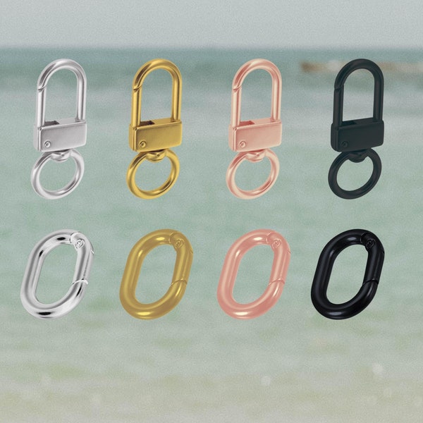 Attachment Clasp, Pet Tag Clip, Purse Clip, Keychain Clasp, Dog Tag Easy Removal Tag, ID Tag Clip, Silver Clasp, Gold Clip, Rose Gold, Black