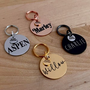 Microchip Dog Tag, Aangepaste Dog Tag, Microchipped, Pet Tag, Dog ID Tag, Halsband, Puppy Tag, Gepersonaliseerde Dog Tag, Huisdier Geschenken, Aangepaste Tag