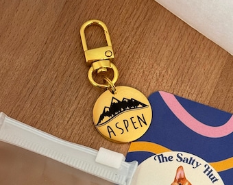 Hondenpenning bergnaam, gegraveerd roestvrijstalen huisdier-ID