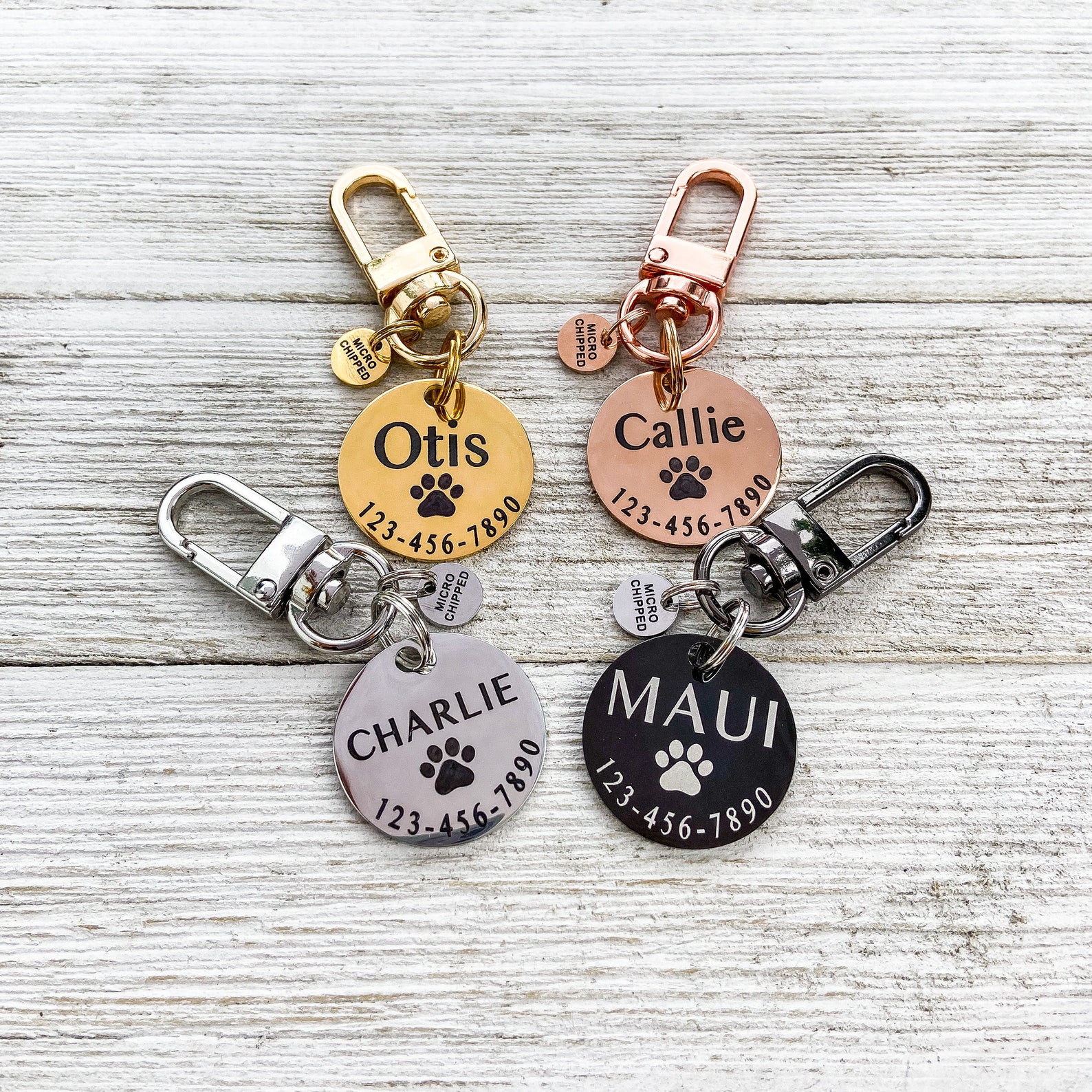 Microchip Dog Tag Custom Dog Tag Microchipped Pet Tag Dog Etsy