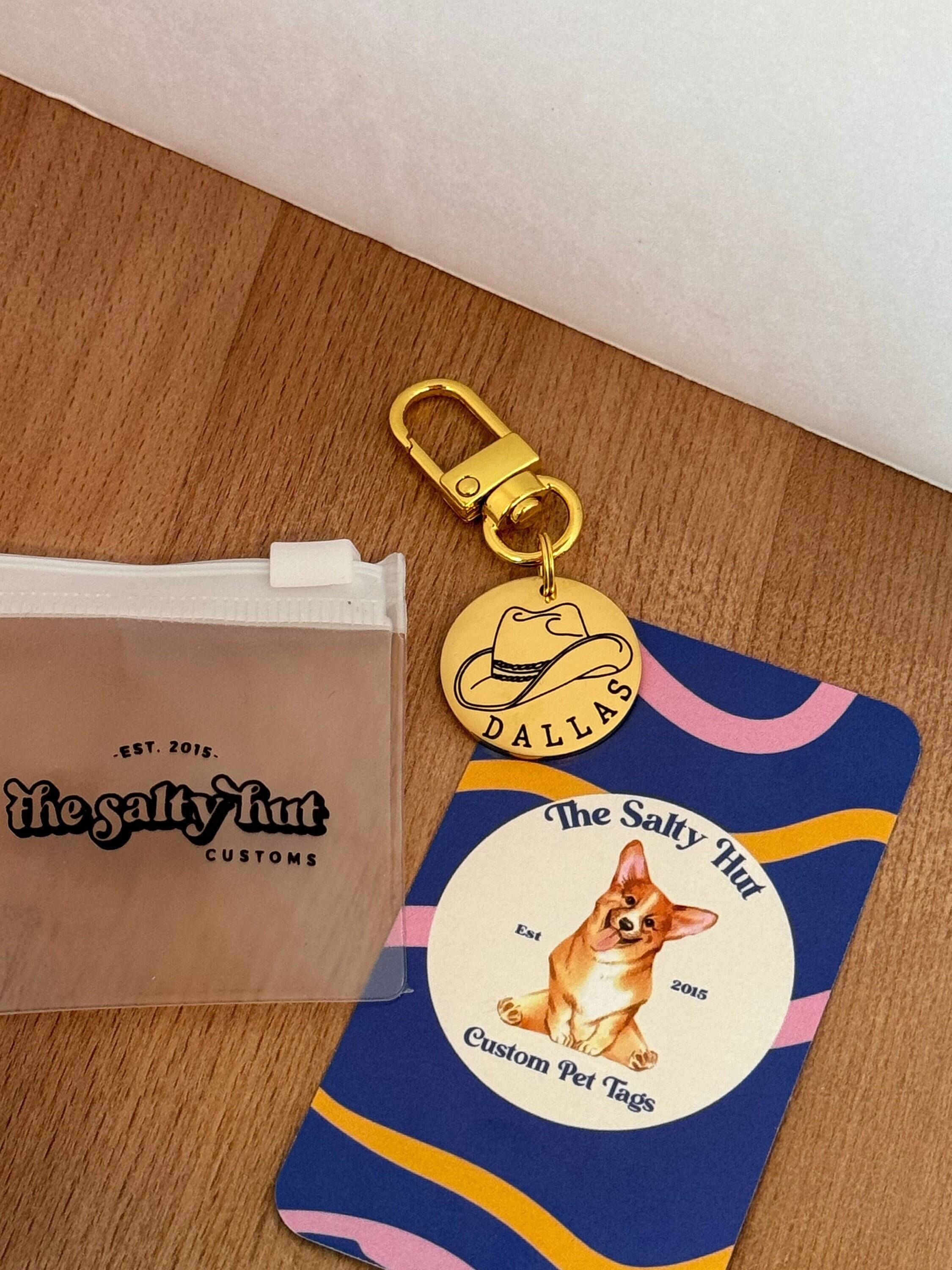 Cowboy Name Dog Tag, Custom per tag, Pet Tag, Pet ID Tag, Pet Name Tag, Dog Tag for Dogs, Dog collar tag, Engraved Dog Tag, Southwestern Tag