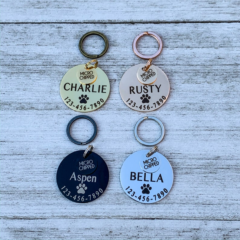Microchip Dog Tag Custom Dog Tag Microchipped Pet Tag Dog ...