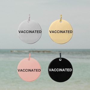 Vaccinated Add On Dog Tag, Rabies Tiny Tag, Dog Collar, Pet Tag, Pet ID Tag, Pet Accessories, Engraved Tag, Cat Tag, Cat Collar Tag, 10mm