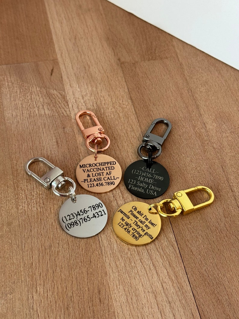 Microchip Dog Tag, Custom Dog Tag, Microchipped, Pet Tag, Dog ID Tag, Dog Collar, Puppy Tag, Personalized Dog Tag, Pet Gifts, Customized Tag image 2
