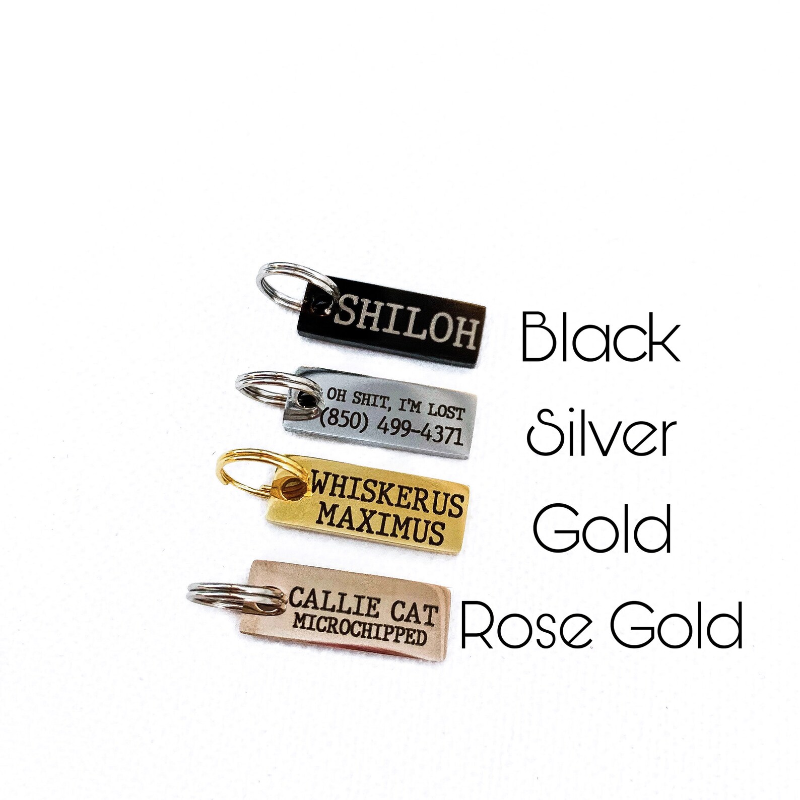 Cat Tag Dog Tag Cat ID Tag Personalized Cat Tag Dog Id Etsy