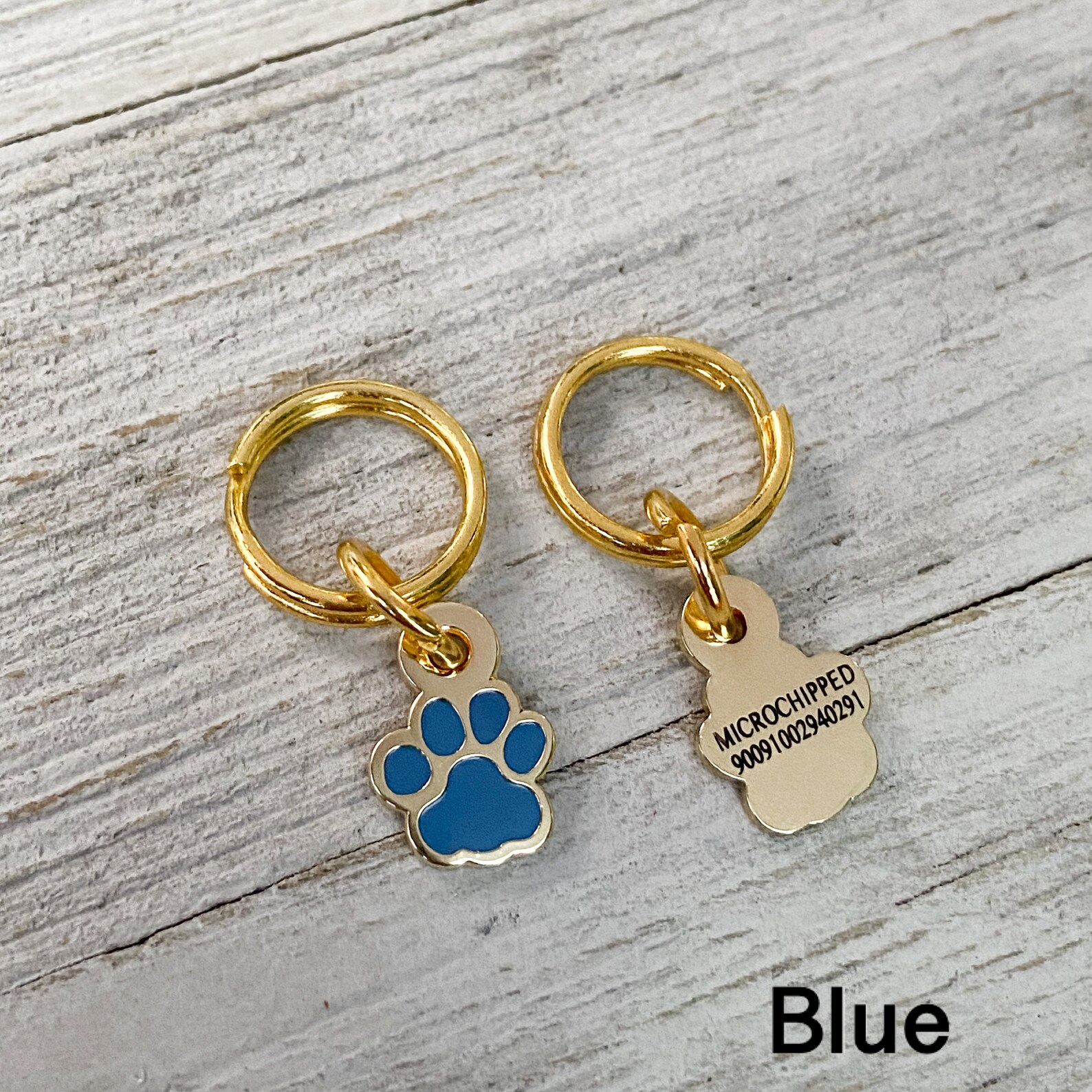 Microchip Number Dog Tag Microchipped Add On Dog Collar Pet Etsy