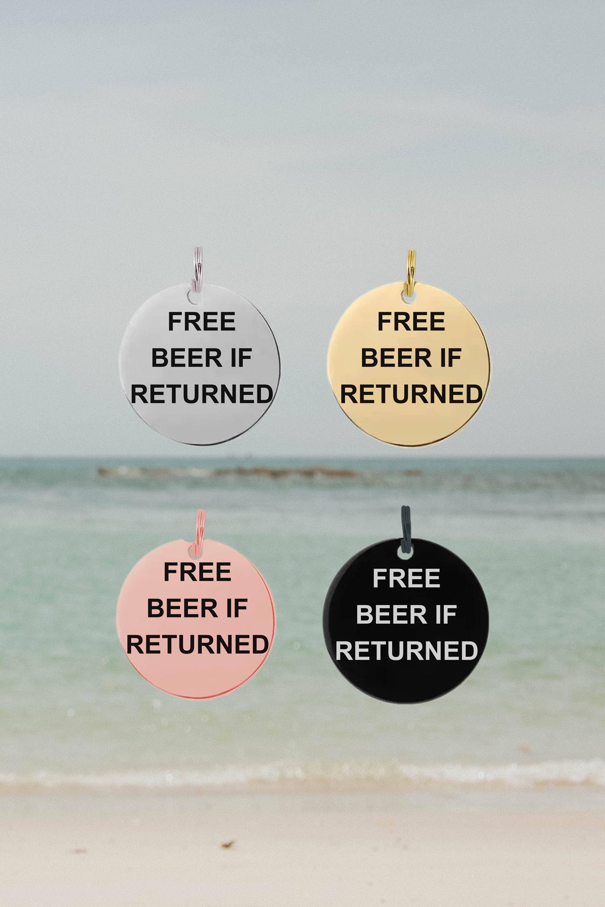 Free Beer If Returned Add On Tag, Dog Collar Small Pet Id Accessories, Engraved Cat 12mm