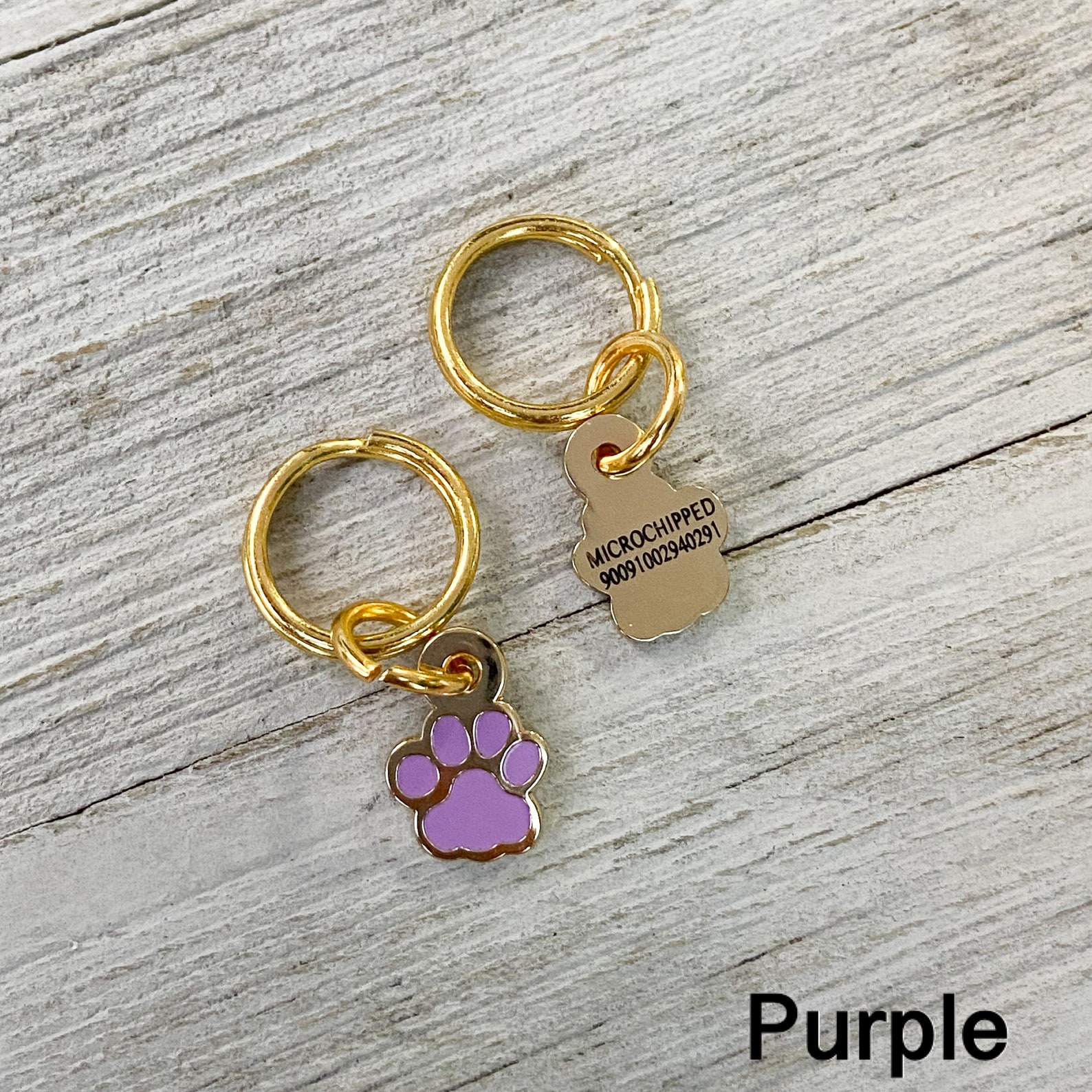 Microchip Number Dog Tag Microchipped Add On Dog Collar Pet Etsy