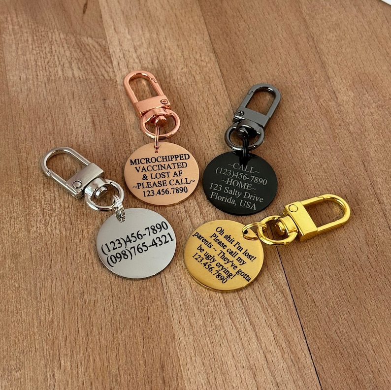 Personalized Dog ID Tag, Stainless Steel Pet Tag, Custom Name image 2