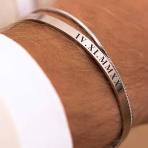 Silver Personalized Cuff Bracelet, Inspirational Gift, Jewelry For Women, Personalized, Silver Cuff, Custom Bangle Bracelet, Womens Bracelet