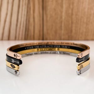 Secret Message Bracelet, Inside Engraved Cuff, Mantra Bracelet, Skinny Cuff Bracelet, Silver, Gold, Rose Gold, Personalized Hidden Message