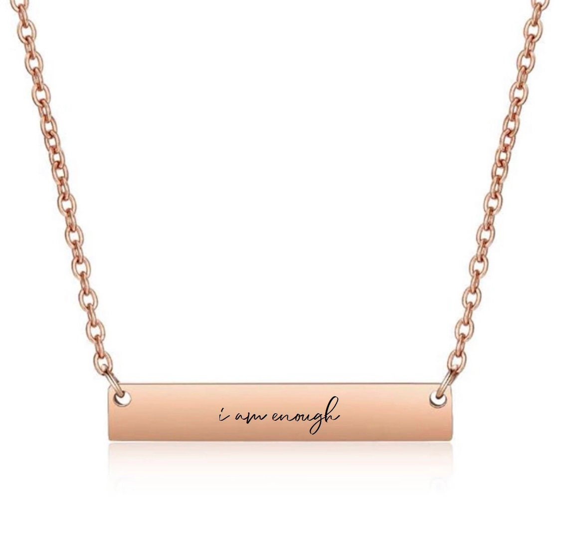 Womens Gold Necklace • I Am Enough • I Am Worthy • Self-Love Jewelry •  Worthy Wands - Walmart.com