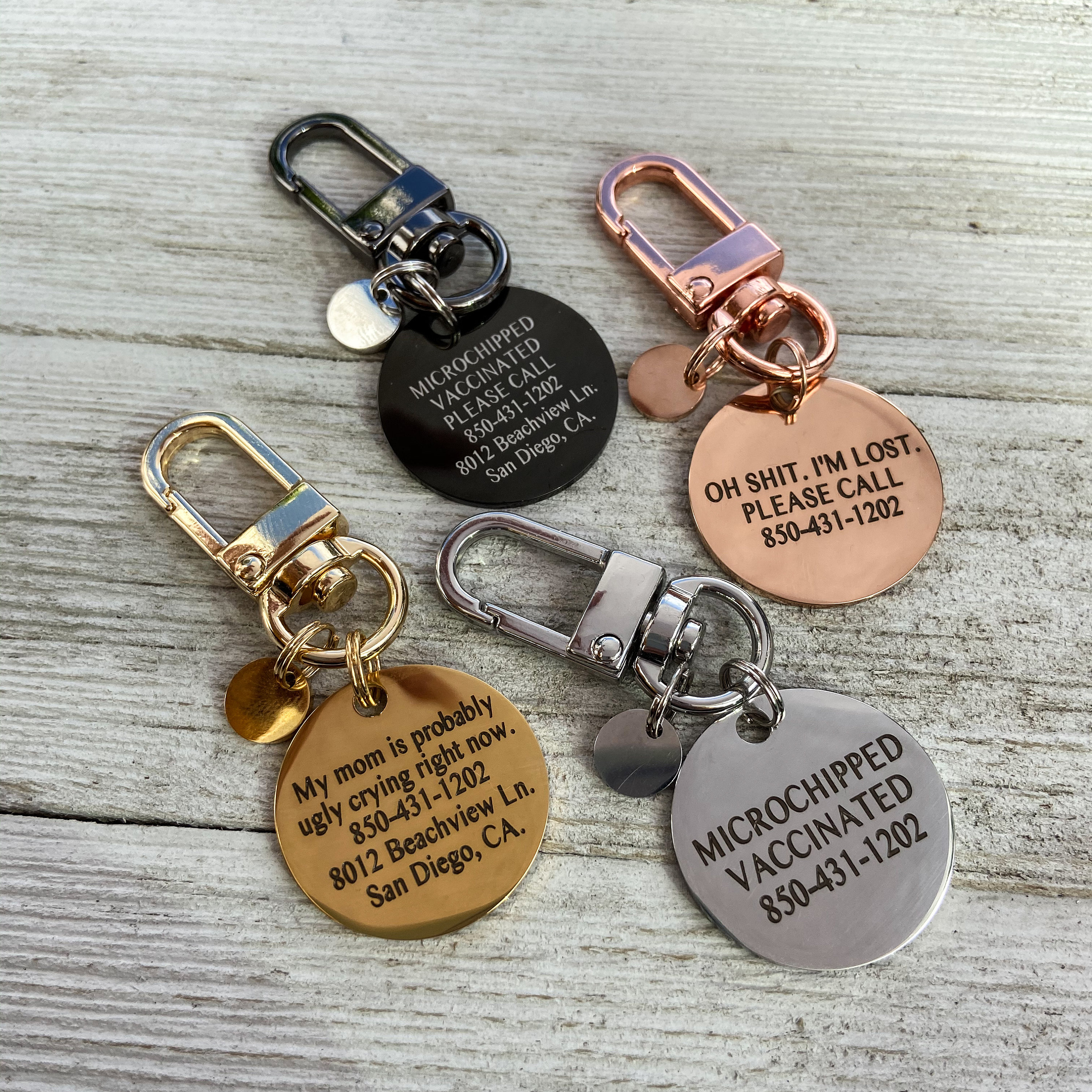 Microchip Dog Tag Custom Dog Tag Microchipped Pet Tag Dog Etsy